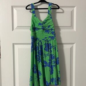 Green and Blue Floral Girls dress